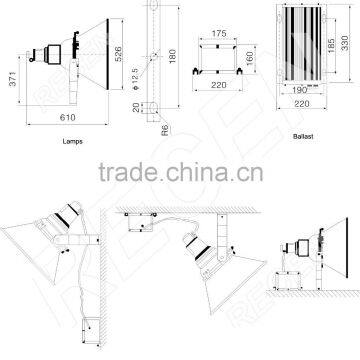 MH/HPS 1000w Water Proof Rust Proof Shock Proof Explosion-proof High Bay Lighting photo-2