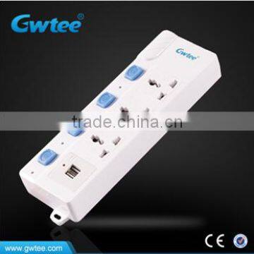 250V 10A PC Shell Electrical Outlet Extension Usb Socket With Protection Quality Choice photo-2