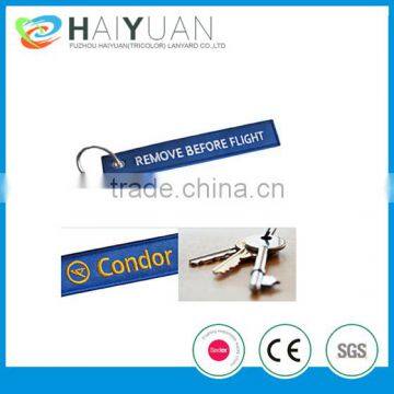 Security Beautiful Polyster Embroidery Keychain