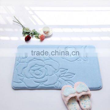 sea design heat transfer printed flannel fleece memory foam bath matMemory foam bath mat Qinyi