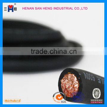 16mm 25mm 35mm 50mm 70mm 95mm2 Copper clad aluminum/Copper conductor PVC/ TPE/Rubber/EPR/CPE sheathed welding cabl