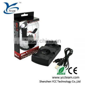 HOT 2in1 game accessories for ps3 move charger