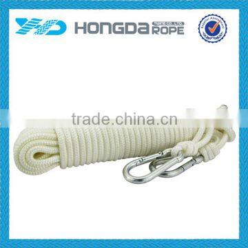 Outdoor Double braided nylon rope knotted climbing rope