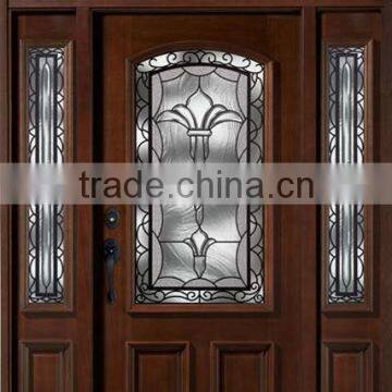 Half Lite Glass Exterior Swing Door Designs With Transom DJ-S9116MSTHS-13