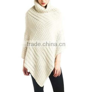 Winter Skies Black turtleneck poncho sweater