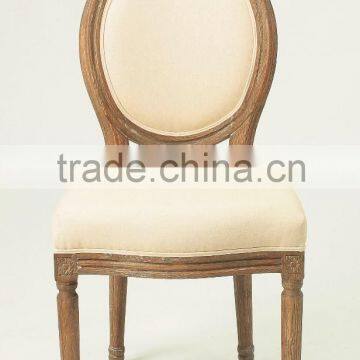 Hand Carved French Style Fabric Cover Dining Chair/wood Design Louis Chairs(CH-211-1-Oak) photo-2