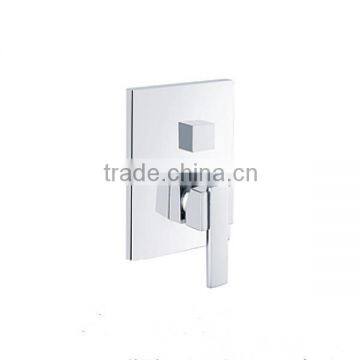 Chrome finish polish plated single handle brass shower faucet mixer taps bathroom fittings with diverter