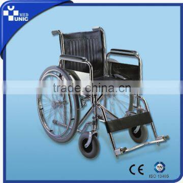 high quality chromed steel manual wheelchair