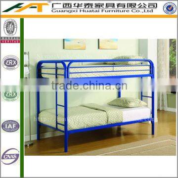 Blue color kids metal bunk bed bedroom furniture