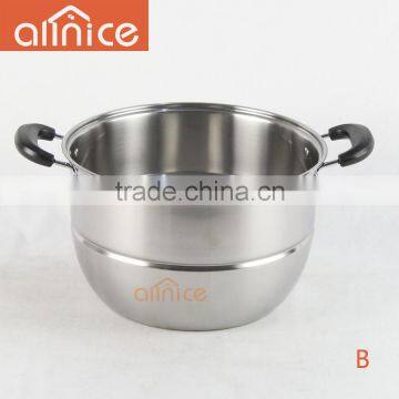 Allnice-New Design #430 Stainless Steel 2-layer 15-qt Durable Multipots & Steamers With Steel Lid and Bakelite Handles&knob photo-3