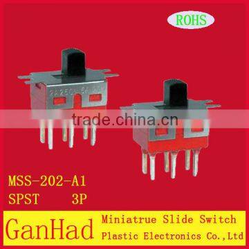 3Pin slide switch of red & miniature slide switch of AC