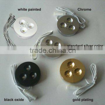 Hot sale 2012 newest 3x1W LED puck lights(SW-PK103-C3X-12V DC )