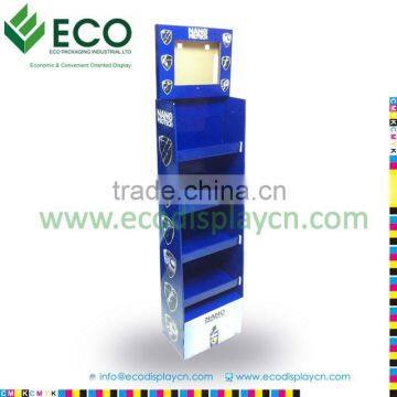 lcd display, recycle cardboard caton floor display with lcd screen