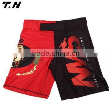 Mens full sublimation custom dry fit MMA shorts