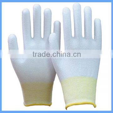 High Flex Eco-Friedly Black Nylon Water-Based PU Coated Palm Fit Gloves photo-3