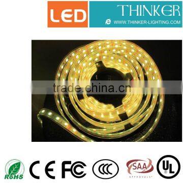 Heat resistant led strip light SMD5050 60leds/m yellow color waterproof IP67 strip