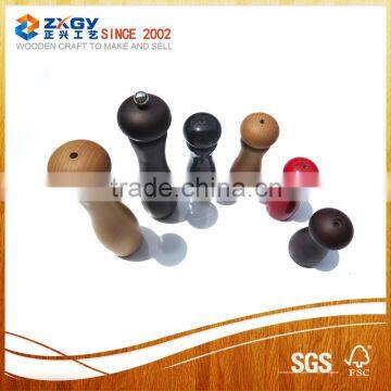 beech wood pepper shaker with high gloss colors