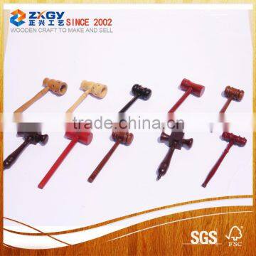 different types of wood hammer with colored