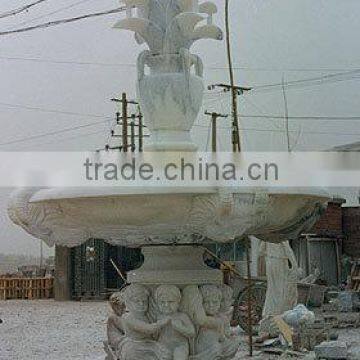 Baby kid natural stone garden water fountain hand carved marble sculpture from Vietnam