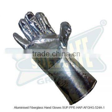 Aluminised Fiberglass Hand Gloves ( SUP-PPE-HAP-AFGHG-524A-1 )