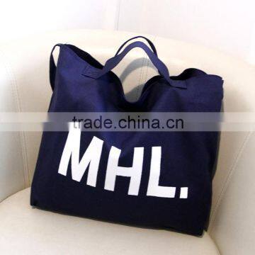 Accept custom logo canvas material single shopping bag