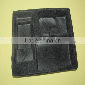 flocked blister tray for cosmetic product packaging