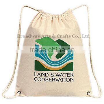 factory price cotton canvas fabric drawstring bag