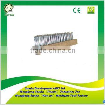 6*19 row wooden block white steel wire brush