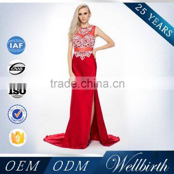 Beading Dancing Queen One Side Open Sexy Expensive Evening Dresses