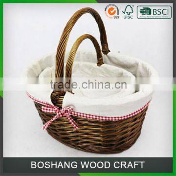 Cheap Decorative Willow Beautiful Wicker Storage Baskets