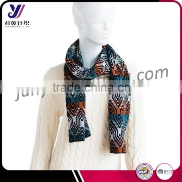 Multicolor jacquard winter knitted infinity scarf pashmina scarves china factory wholesale sales (accept custom)