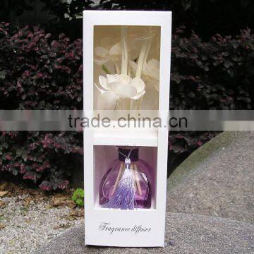Silk Ribbon Hot Sale 50ml Luxury Lavender Scent Reed Diffuser for Home Decoration photo-4