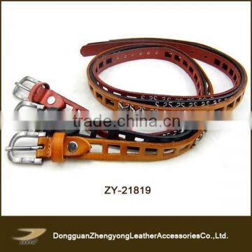 hand tooled western leather belts with metal studded