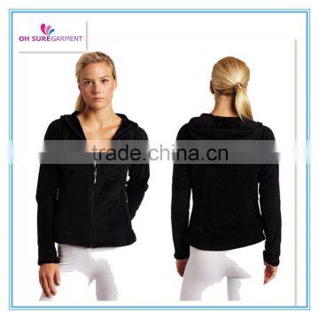 100% cotton french terry or fleece womens sports hoody