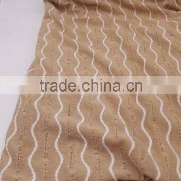 china wholesale textile fabric single side knitted jacquard fabric for garment