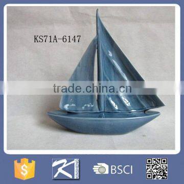 Home decor porcelian sailing boat model