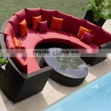 Wicker furniture rattan furniture circular garden sofa from alibaba store