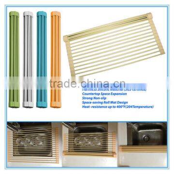 Kitchen useful tools, foldable sink drying rack in square shape