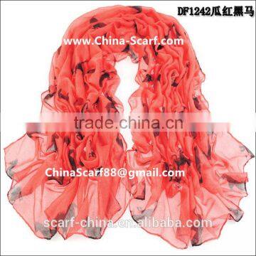 Dark Horse Print Scarf Shawl Wholesale Women