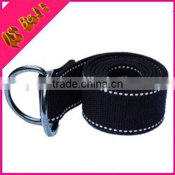 D Ring 1.5" Double Stitch Fashion Canvas Belt For Girls