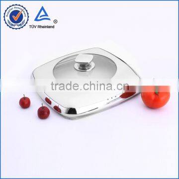 Square fry pan universal lid of high grade kitchenware