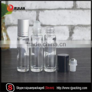 Wholesales 10 ml roll on essential oil glass bottles with stainless roller balls