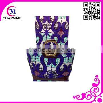 Wax Hollandais Printed Wax Fabric Matching Bag Design WB-0122 Women's Bag