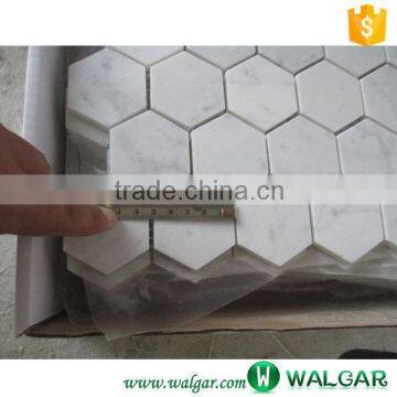 Honeycomb shape marble mosaic tile