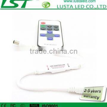 RF Wireless LED Dimmer, Mini RF 433MHz Wireless Control, DC5-24V Input, 144W for 24V, Wireless Remote LED Dimmer