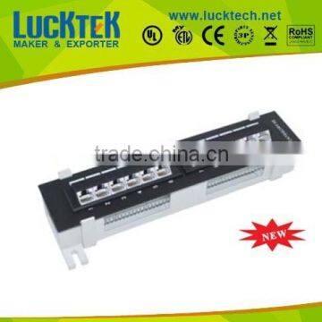 10inch wall mounted 45 degree utp cat6 12 ports patch panel