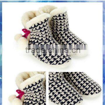 Monochrome Tuck Stitch Canadian Winter Boots/thermal Boots/women Boots 2014