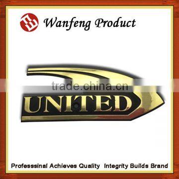 Custom gold metal nickel sticker car sticker