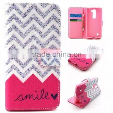 Unique Color Printing Custom Wallet Leather Flip Case Cover For LG c90