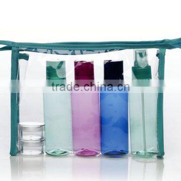 branded personal travel cosmetic bottle set